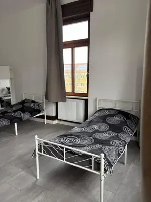 Ein Bett oder Betten in einem Zimmer der Unterkunft 1 Zimmer für 2 Personen Bruchsal ruhige Lage (Monteurzimmer)