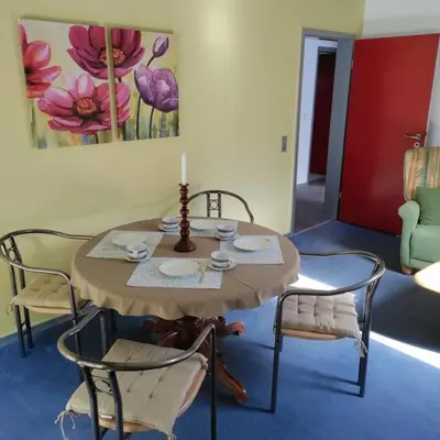 Ein Sitzbereich in der Unterkunft Wohnung mit Weitblick