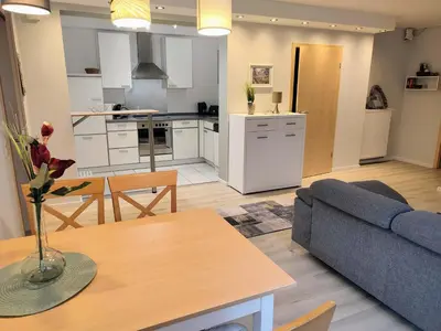 Küche/Küchenzeile in der Unterkunft Ferienwohnung An der Korkeiche
