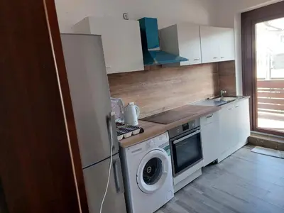 Küche/Küchenzeile in der Unterkunft Ferienwohnung Enz