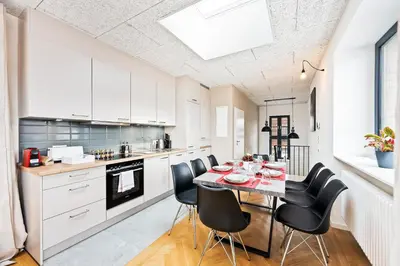Küche/Küchenzeile in der Unterkunft Lit Living - Luxus Loft - Box Spring - Air Con - BBQ - Panorama