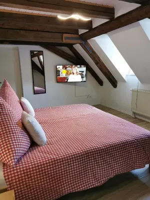 Ein Bett oder Betten in einem Zimmer der Unterkunft Apartment am Zolltor