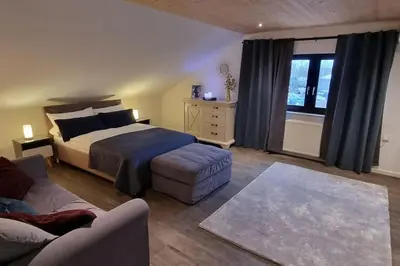 Ein Bett oder Betten in einem Zimmer der Unterkunft Capa Ferienwohnung Pfalz