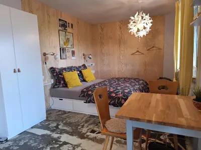 Ein Sitzbereich in der Unterkunft Ausblick Maisenbach