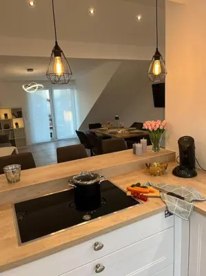 Küche/Küchenzeile in der Unterkunft Ferienwohnung Lili