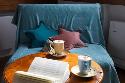 Ein Sitzbereich in der Unterkunft Boutique-Hotel im Sternenhof