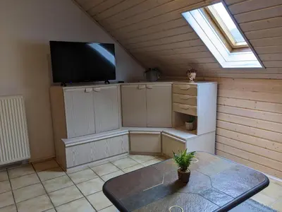 Küche/Küchenzeile in der Unterkunft Ferienwohnung Madenburgblick