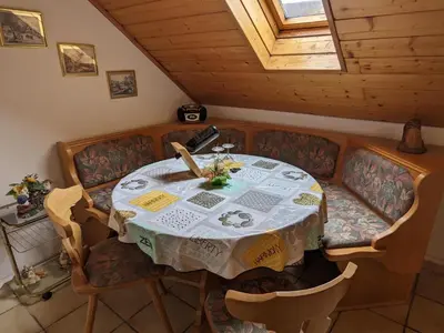 Getränke in der Unterkunft Ferienwohnung Madenburgblick