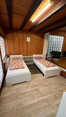 Ein Bett oder Betten in einem Zimmer der Unterkunft Pension Asel