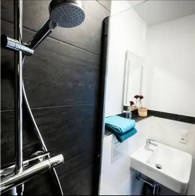 Ein Badezimmer in der Unterkunft Haus Sebald